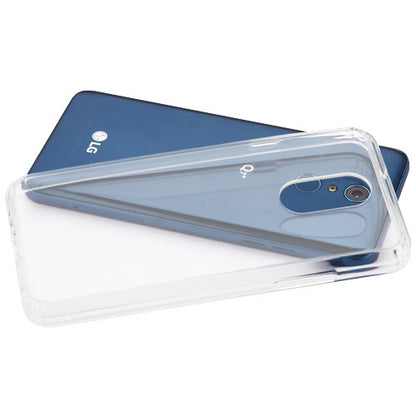 For LG Q7, LG Q7+ Slim Fit Hybrid Transparent Rubber Gummy Hard PC Silicone Durable Protective Clear Phone Case Cover