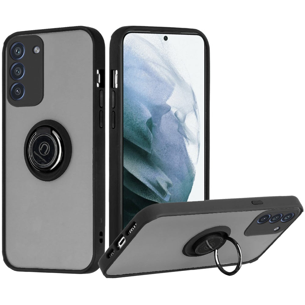 For Samsung Galaxy S22 /Plus Ultra Hybrid Protective Shockproof with 360° Rotation Ring Magnetic Metal Stand & Covered Camera  Phone Case Cover