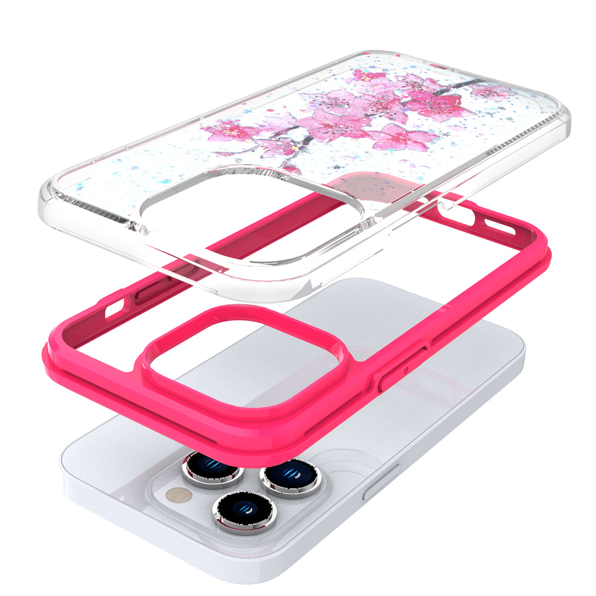 For Motorola Moto G Stylus 5G 2022 Sakura Spring Flowers Design Colorful Frame Hybrid Rubber TPU Hard PC Rugged Slim  Phone Case Cover