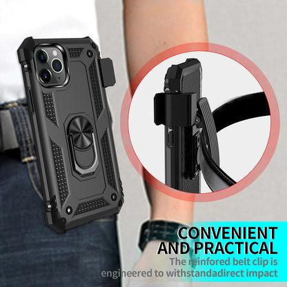 For Apple iPhone 14 /Plus Pro Max Hybrid Holster Combo Belt Clip Armor Rugged with Rotatable Ring Stand  Phone Case Cover