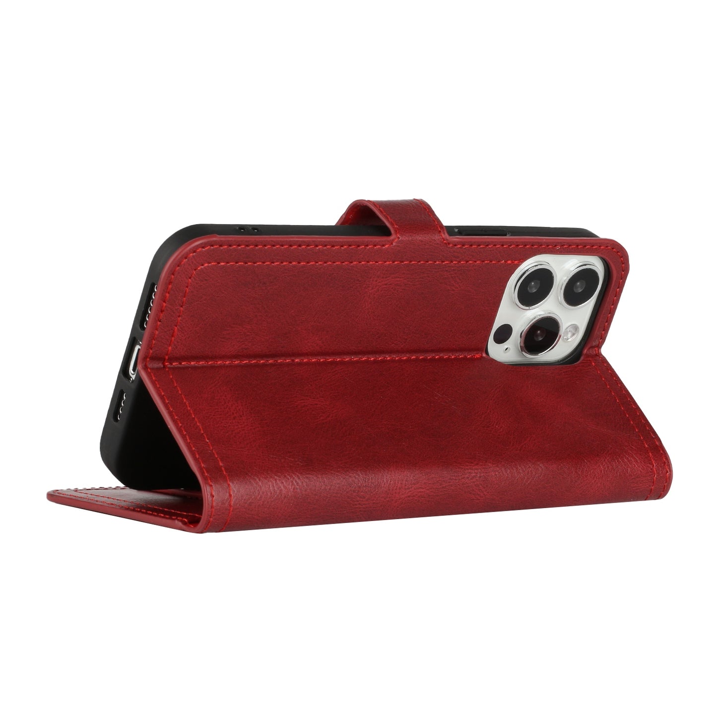 For Samsung Galaxy S22 Plus Multi Credit Card Holder Zipper Storage PU Leather Wallet Pockets Double Flap Pouch Flip Red Phone Case Cover