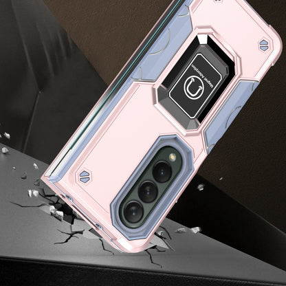 For Samsung Galaxy Z Fold 4 5G Hybrid Cases with Magnetic Ring Holder Kickstand Heavy Duty Rugged Silicone Shockproof  Phone Case Cover