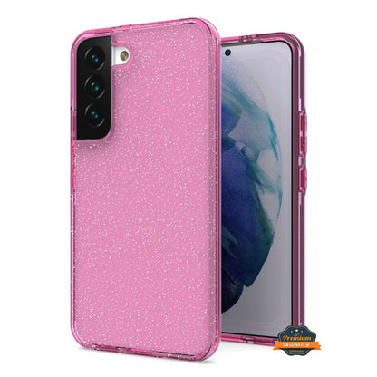 For Samsung Galaxy S22 Glitter Sparkle Bling Shiny Thin Ultra Slim Hybrid Shockproof Rubber Silicone Soft TPU Gel Protective  Phone Case Cover