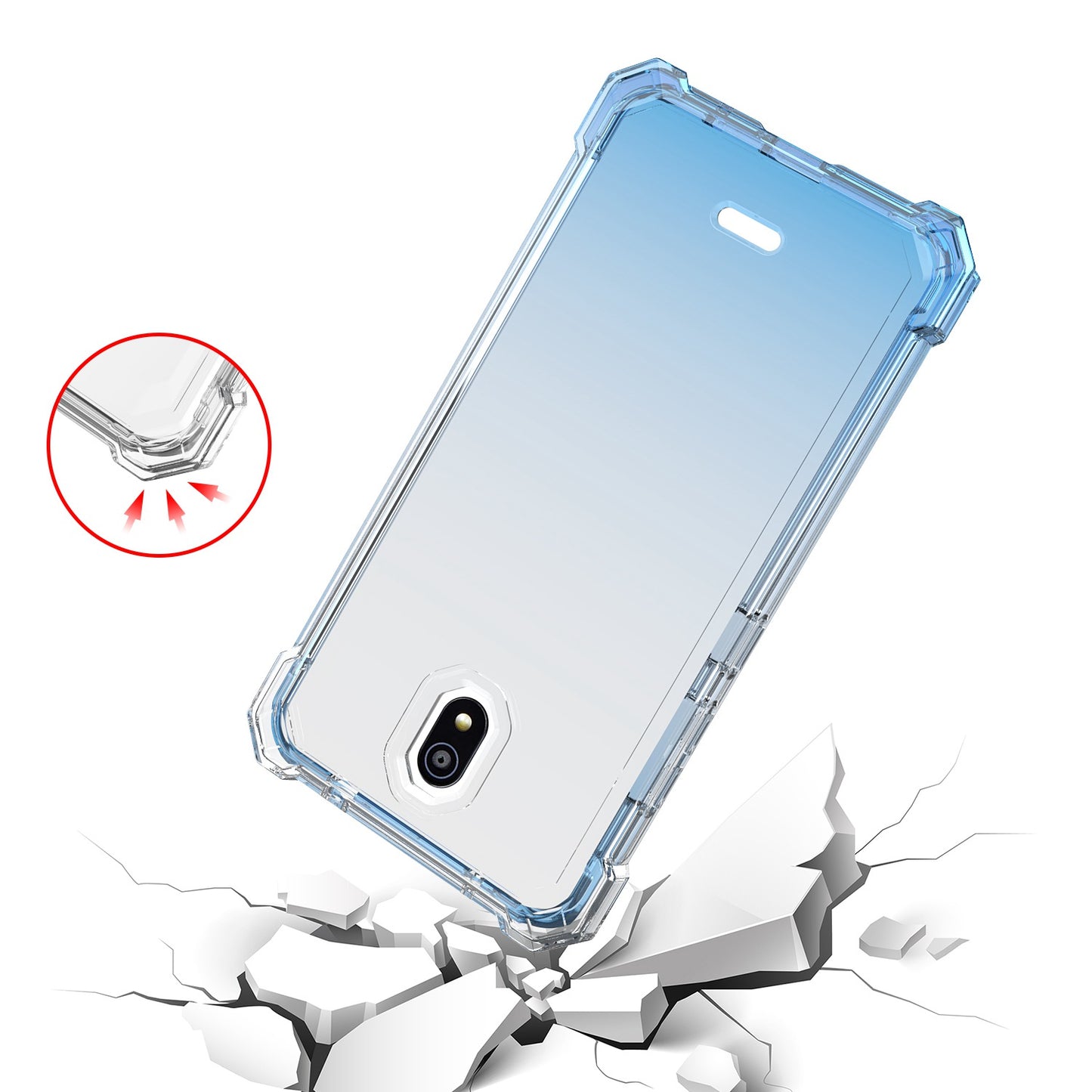 For Nokia G400 5G Clear Gradient Hybrid Thick Guard Shockproof Dual Layer Hard PC + TPU Bumper Frame Armor  Phone Case Cover