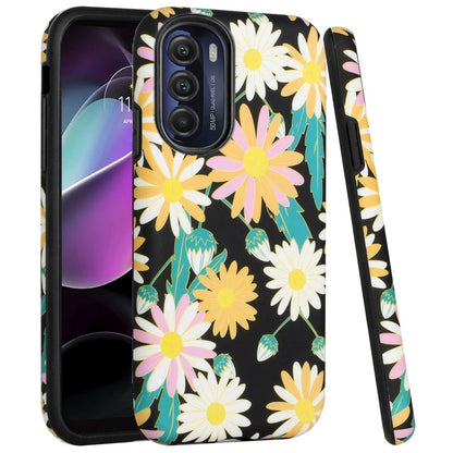 For Motorola Moto G Stylus 5G 2022 Bliss Floral Stylish Design Hybrid Rubber TPU Hard Shockproof Armor  Phone Case Cover