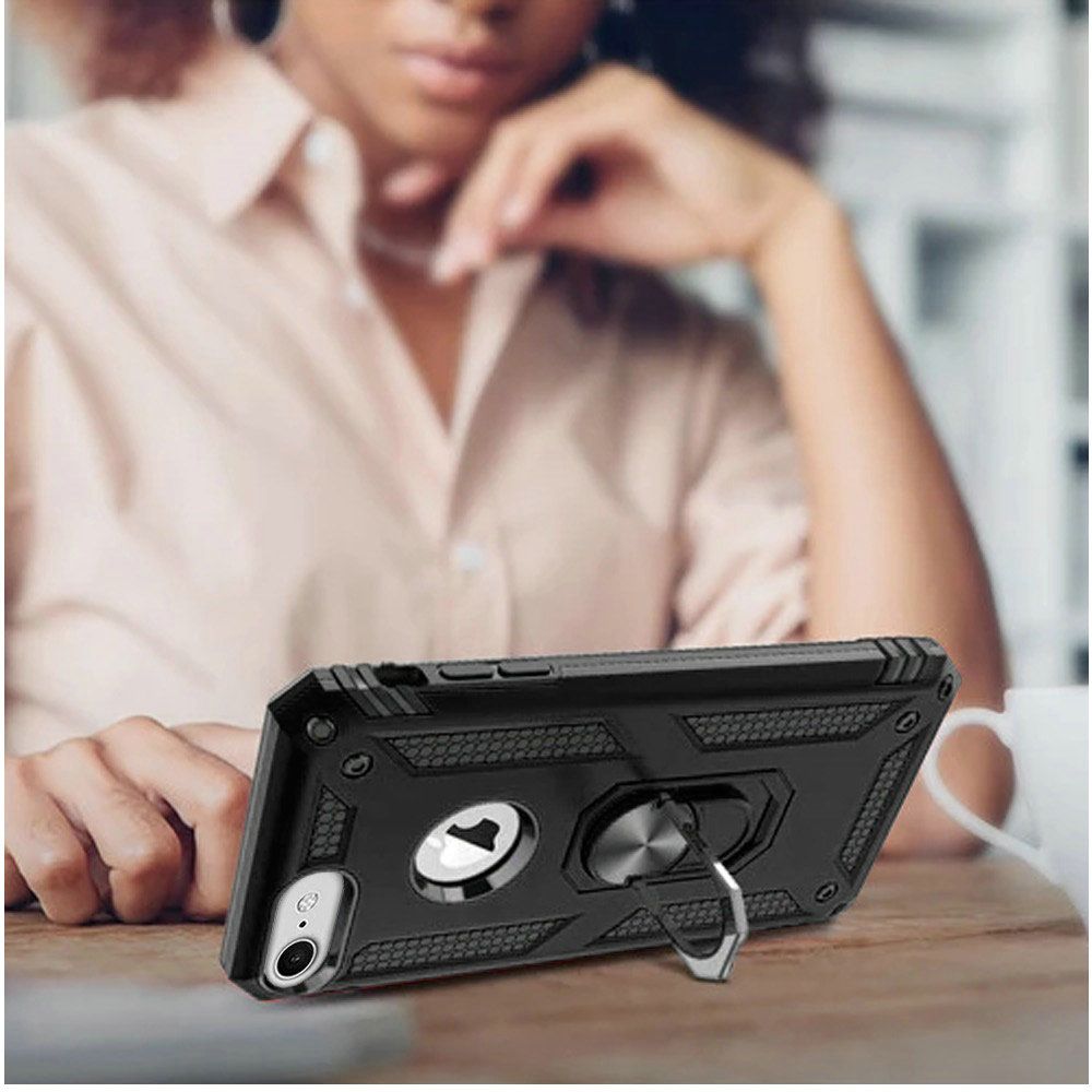 For Apple iPhone SE 3 (2022) SE/8/7 Hybrid Armor Durable Dual Layer with 360 Degree Rotatable Ring Stand Holder Kickstand  Phone Case Cover