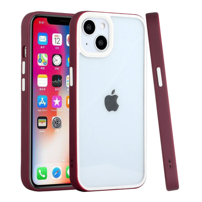 For Apple iPhone 14 /Plus Pro Max Hybrid Transparent Colored Frame Bumper Hard Back Shockproof Slim  Phone Case Cover