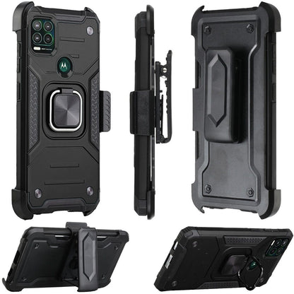 For Motorola Moto G Stylus 2021 5G Version Holster Combo Clip 3 in 1 Armor Hybrid with Ring Kickstand Shockproof Rugged  Phone Case Cover