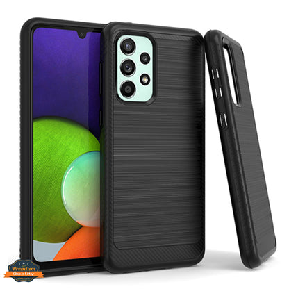For Motorola Moto G Stylus 2022 4G Armor Brushed Texture Rugged Carbon Fiber Design Shockproof Dual Layers Hard PC  Phone Case Cover