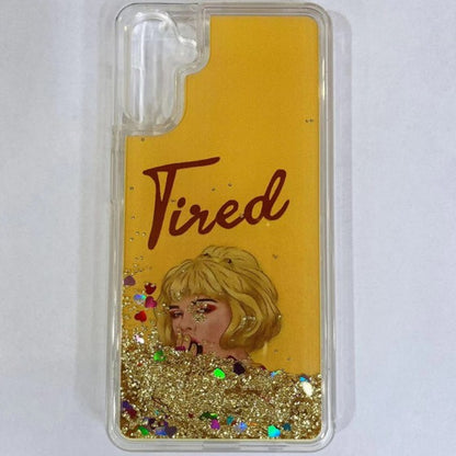 For Apple iPhone 14 Plus (6.7") Quicksand Glitter Design Colorful Waterfall Liquid Floating Sparkle Bling Rubber Hard  Phone Case Cover