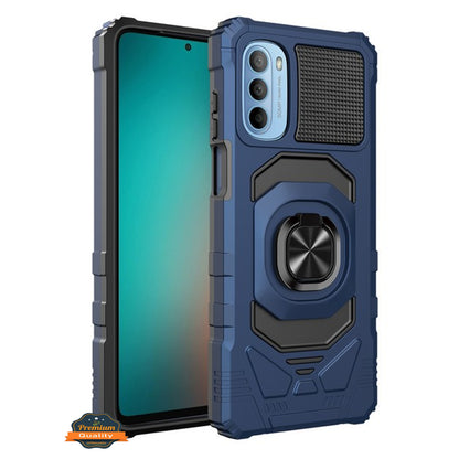 For Samsung Galaxy A03S Hybrid Magnetic Car Mount Ring Kickstand Stand Holder Full-Body Armor Protective [Military Grade]  Phone Case Cover