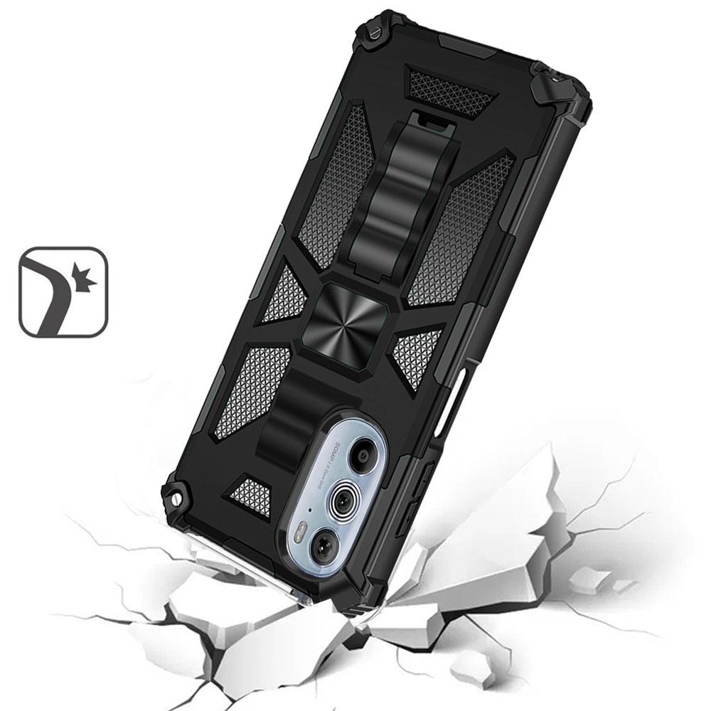 For Motorola Edge+ 2022 /Edge Plus Heavy Duty Stand Hybrid TPU Shockproof Rugged Protective with Built-in Kickstand  Phone Case Cover