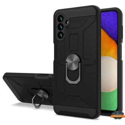 For Samsung Galaxy A13 5G Hybrid Ring Stand [360° Rotatable Ring Holder Magnetic Kickstand] Shockproof Hard Rubber TPU  Phone Case Cover