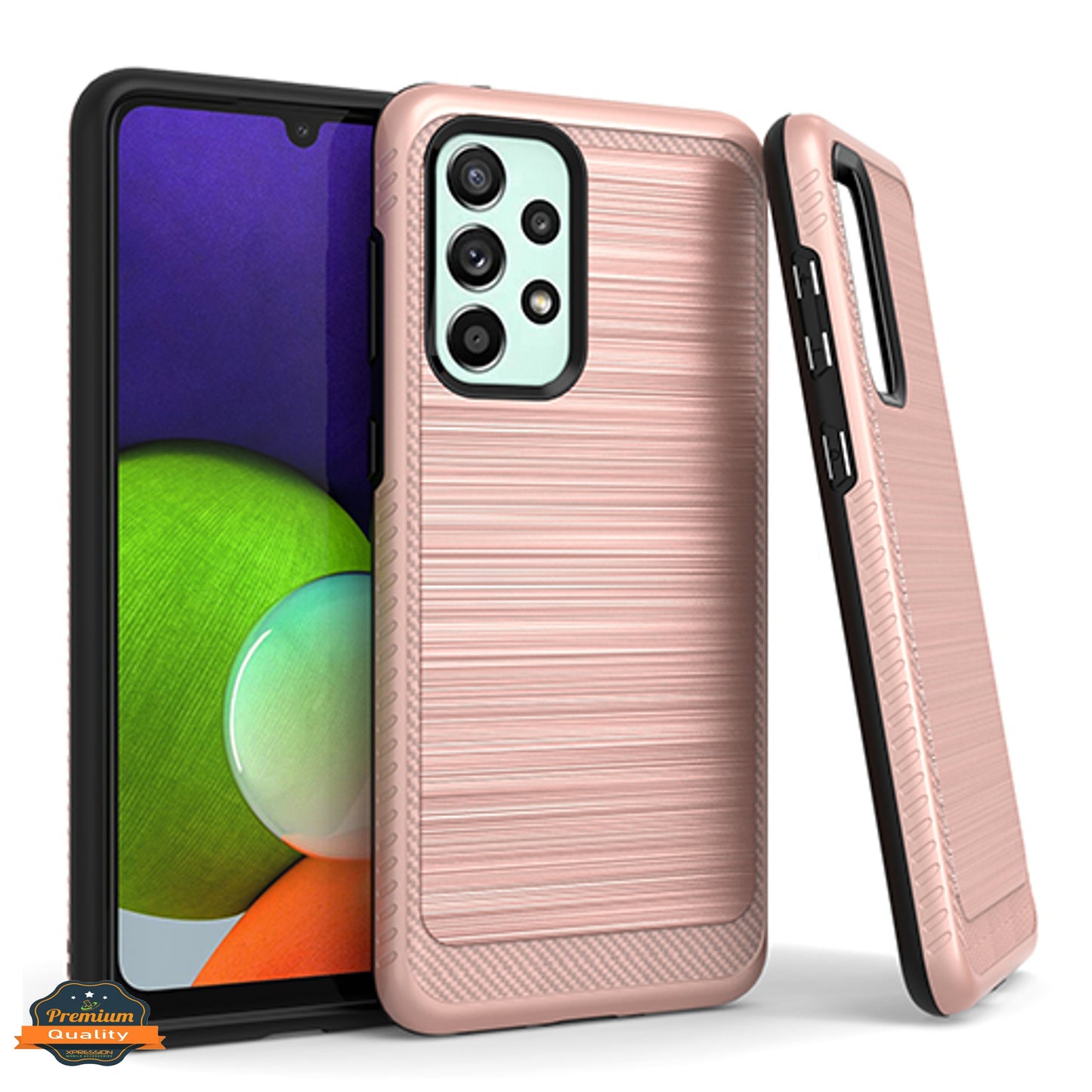 For Motorola Moto G Stylus 2022 4G Armor Brushed Texture Rugged Carbon Fiber Design Shockproof Dual Layers Hard PC  Phone Case Cover