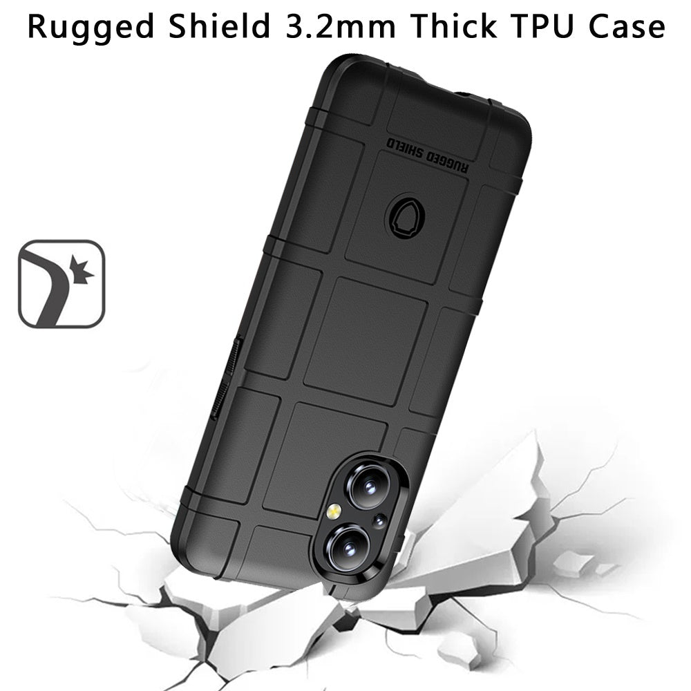 For OnePlus Nord N20 5G Rugged Shield Hybrid TPU Thick Solid Rough Armor Tactical Matte Grip Silicone Texture Protective  Phone Case Cover