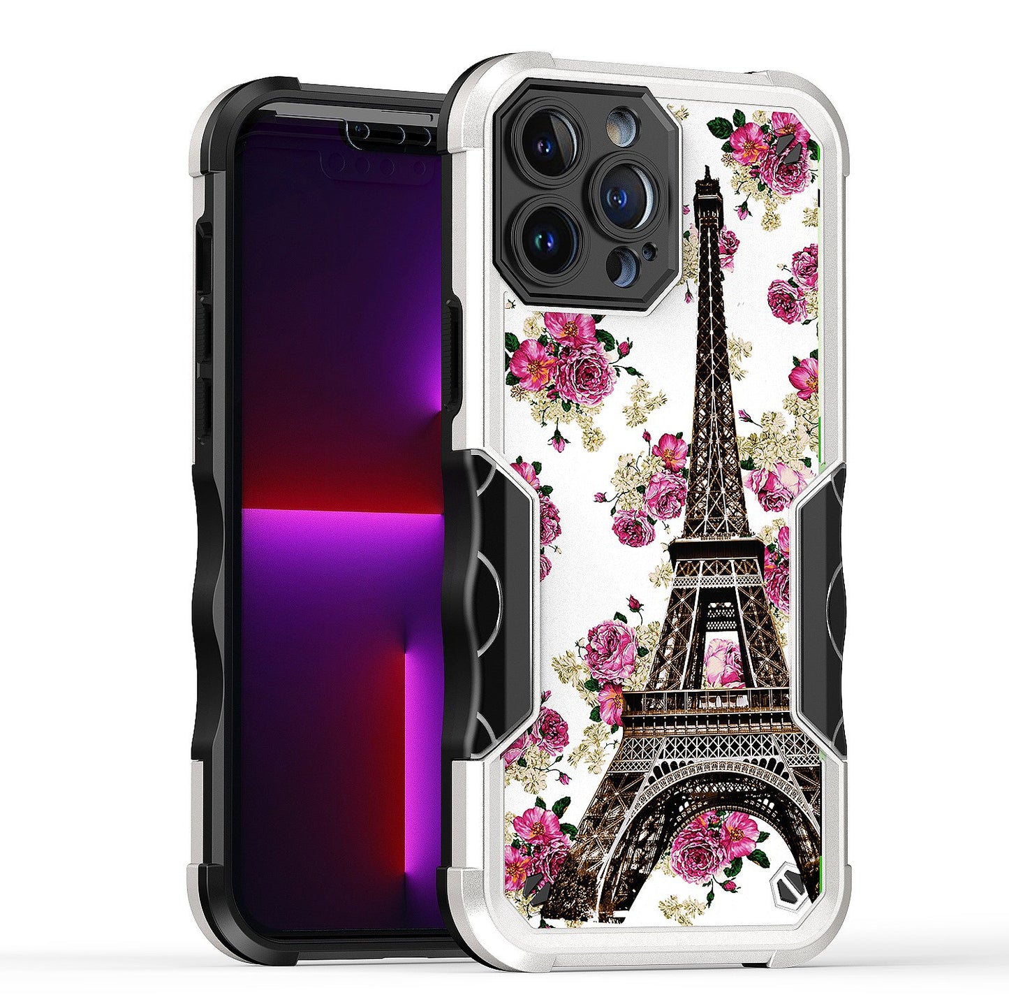 For Apple iPhone 13 Pro Max (6.7") Fashion Design Tough Shockproof Hybrid Stylish Pattern Heavy Duty TPU  Phone Case Cover