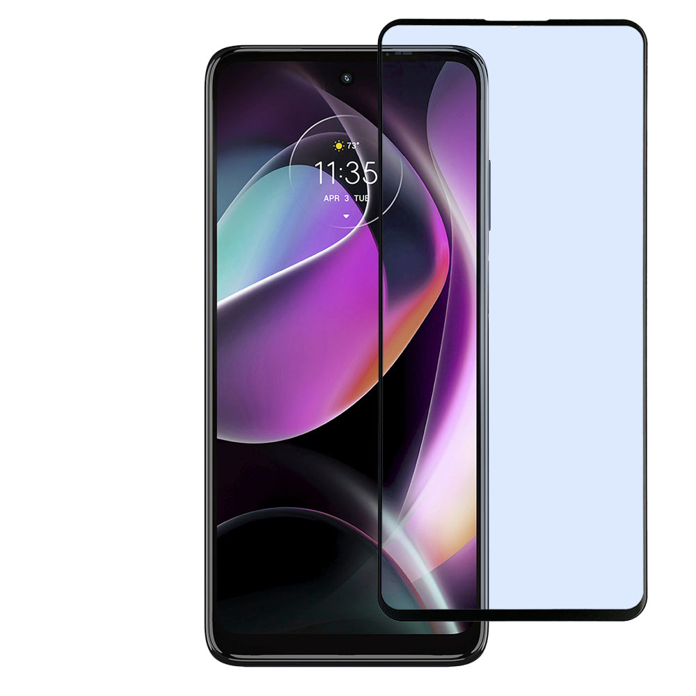 For Motorola Moto G 5G 2022 Screen Protector, 9H Hardness Full Glue Adhesive Tempered Glass 3D Curved HD Glass Protector Clear Black Screen Protector