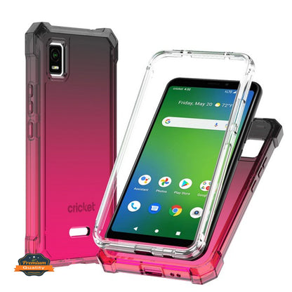 For Cricket Vision Plus 2022 Hybrid 2in1 Front Bumper Frame Cover Square Edge Shockproof TPU + Hard PC Heavy Duty  Phone Case Cover