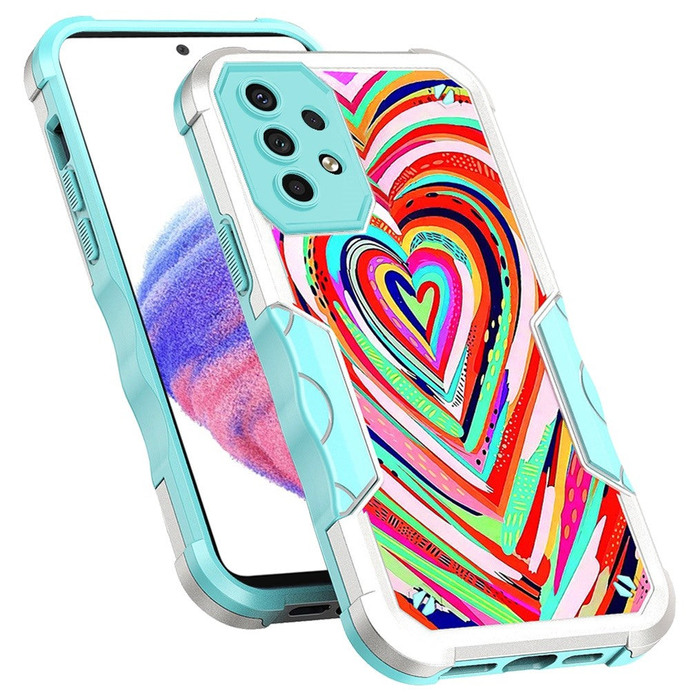 For Samsung Galaxy A53 5G Fashion Design Tough Shockproof Hybrid Stylish Pattern Heavy Duty TPU Rubber Armor  Phone Case Cover