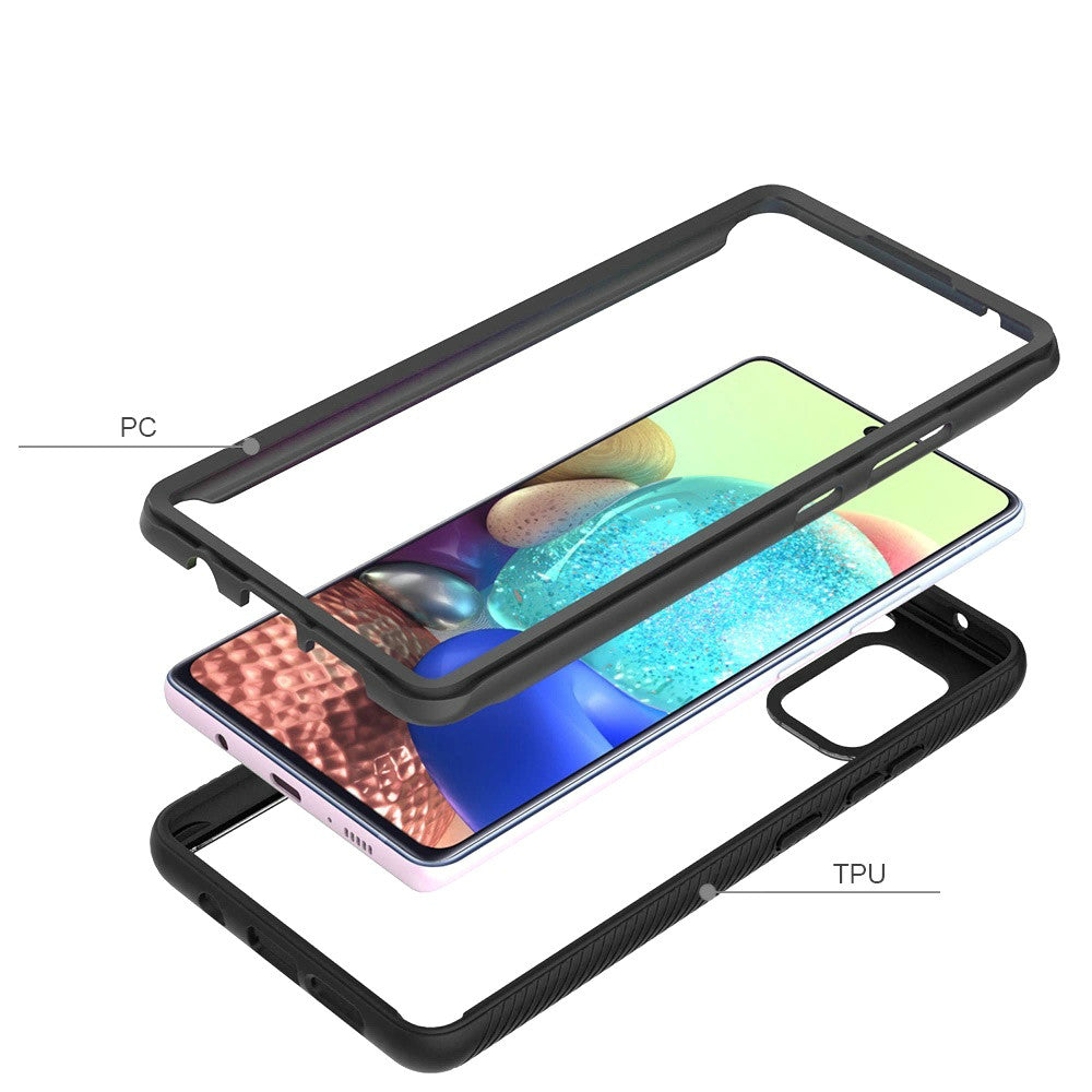 For Motorola Edge 2021 Clear Dual Layer Rugged Bumper Frame Heavy Duty Hybrid Shockproof Rubber TPU Full Body Defender  Phone Case Cover