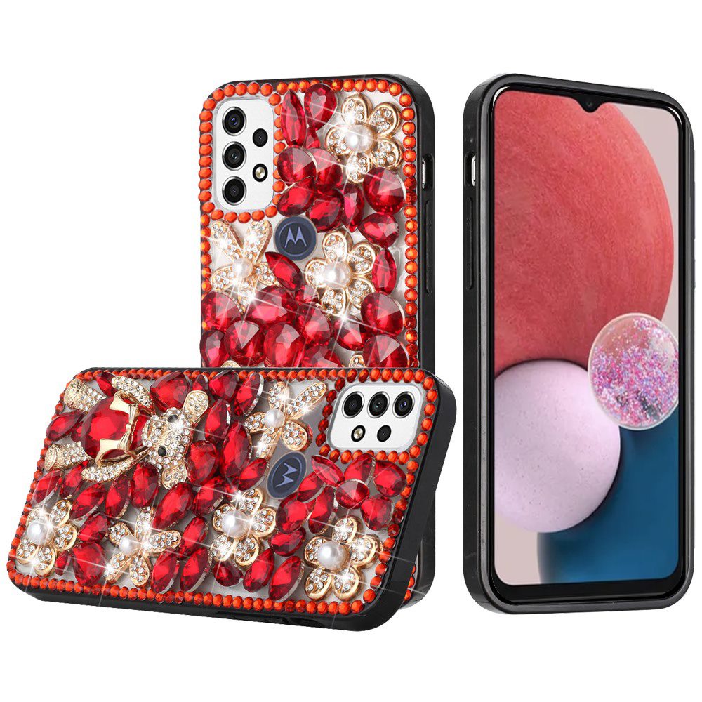 For Samsung Galaxy A13 4G Bling Clear Crystal 3D Full Diamonds Luxury Sparkle Transparent Rhinestone Hybrid Protective  Phone Case Cover