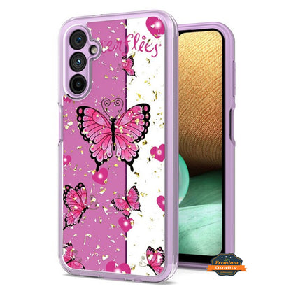 For Motorola Moto G Play 2023 Pattern Design Bling Glitter Shockproof Hybrid Soft TPU Frame and Hard PC Back Slim  Phone Case Cover