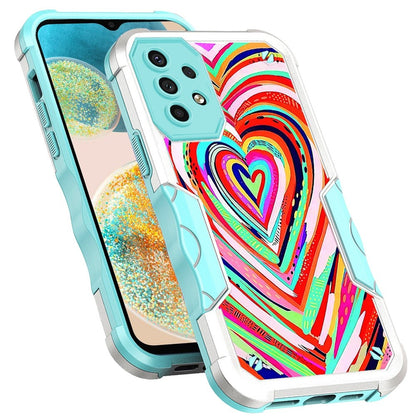 For Samsung Galaxy A23 5G Fashion Design Tough Shockproof Hybrid Stylish Pattern Heavy Duty TPU Rubber Armor  Phone Case Cover