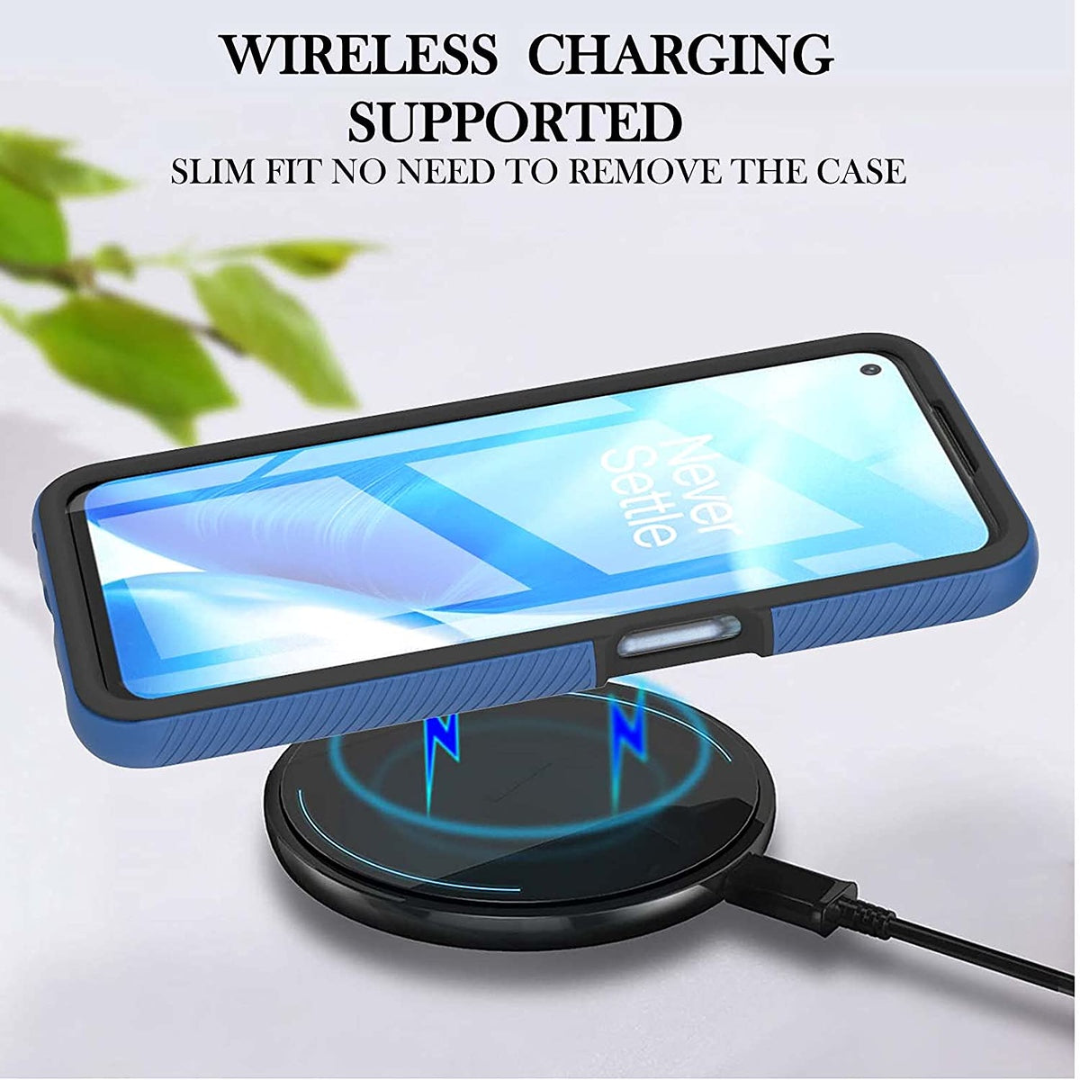 For Samsung Galaxy A23 5G Full Body Armor Slim Hybrid Double Layer Hard PC + TPU Transparent Back Rugged Shockproof Clear / Blue Phone Case Cover