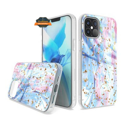 For Apple iPhone 13 Pro Max (6.7") Stylish Designed Glitter Bling Hybrid Slim PC TPU Rubber Silicone Shock-Absorption Hard  Phone Case Cover