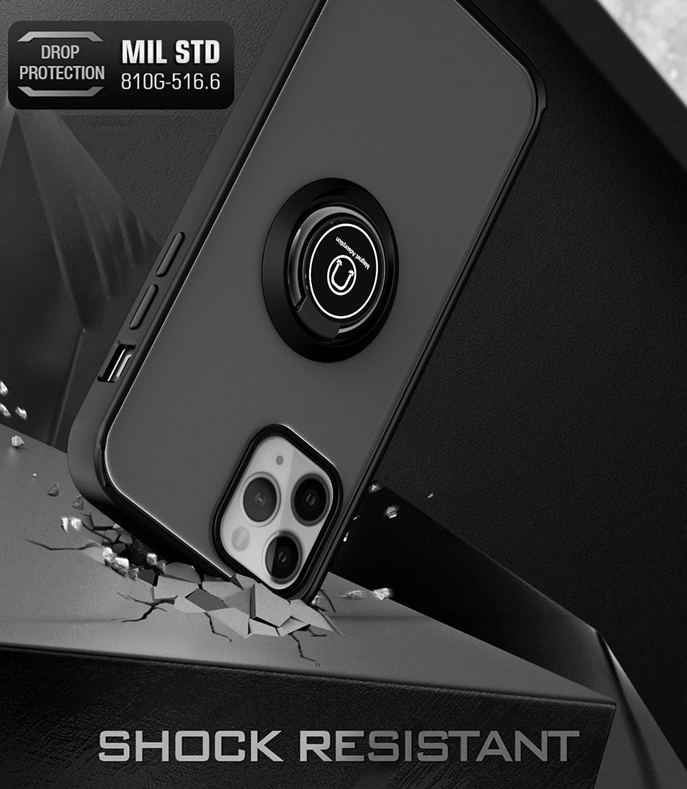 For Apple iPhone 13 /Pro Max Mini Hybrid Frosted Protector Magnetic Ring Holder Stand Kickstand Heavy Duty Rugged Bumper  Phone Case Cover