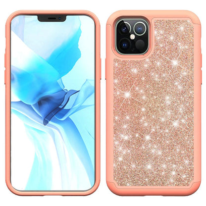 For Apple iPhone 13 Pro (6.1") Glitter Sparkle Bling Shinny Hybrid Slim Rhinestone 2 in 1 Hard PC & Soft TPU Rugged Protective  Phone Case Cover