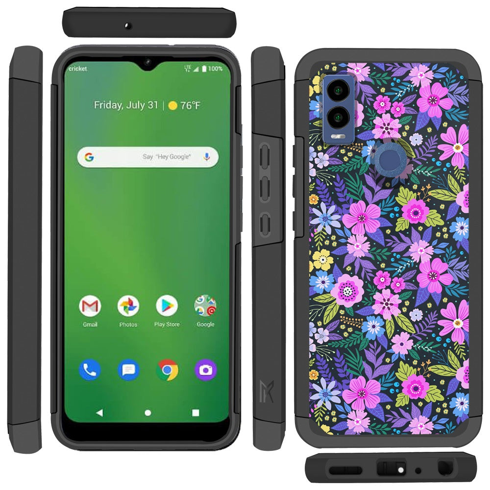 For Cricket Innovate E 5G (E Version 2022) Graphic Design Pattern Hard PC TPU Tough Hybrid Shockproof Frame  Phone Case Cover