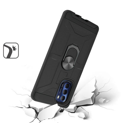 For Motorola Moto G Stylus 2022 4G Hybrid Cases with Stand Kickstand Ring Holder [360° Rotating] Armor Dual Layer Work  Phone Case Cover