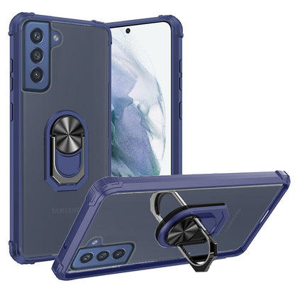 For Samsung Galaxy S22 /Plus Ultra Clear Silicone Shockproof Tuff Hybrid Protection Cover Transparent TPU with Magnetic Ring Kickstand  Phone Case Cover