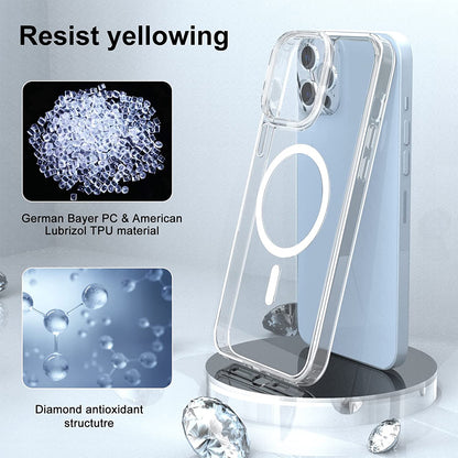 For Apple iPhone 14 /Pro Max Crystal Clear Hybrid Impact Protection Case with Magsafe Compatibility  Phone Case Cover