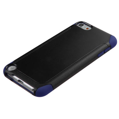 For Apple iPod Touch 6th Gen /5th Gen / New Dual Layer Hybrid Armor Rubber TPU Hard PC Shockproof Slim Fit Black / Blue Phone Case Cover