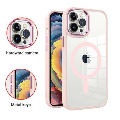 For Apple iPhone 14 /Plus Pro Max Transparent Magnetic Compatible with MagSafe Hybrid Soft Edge Shockproof  Phone Case Cover