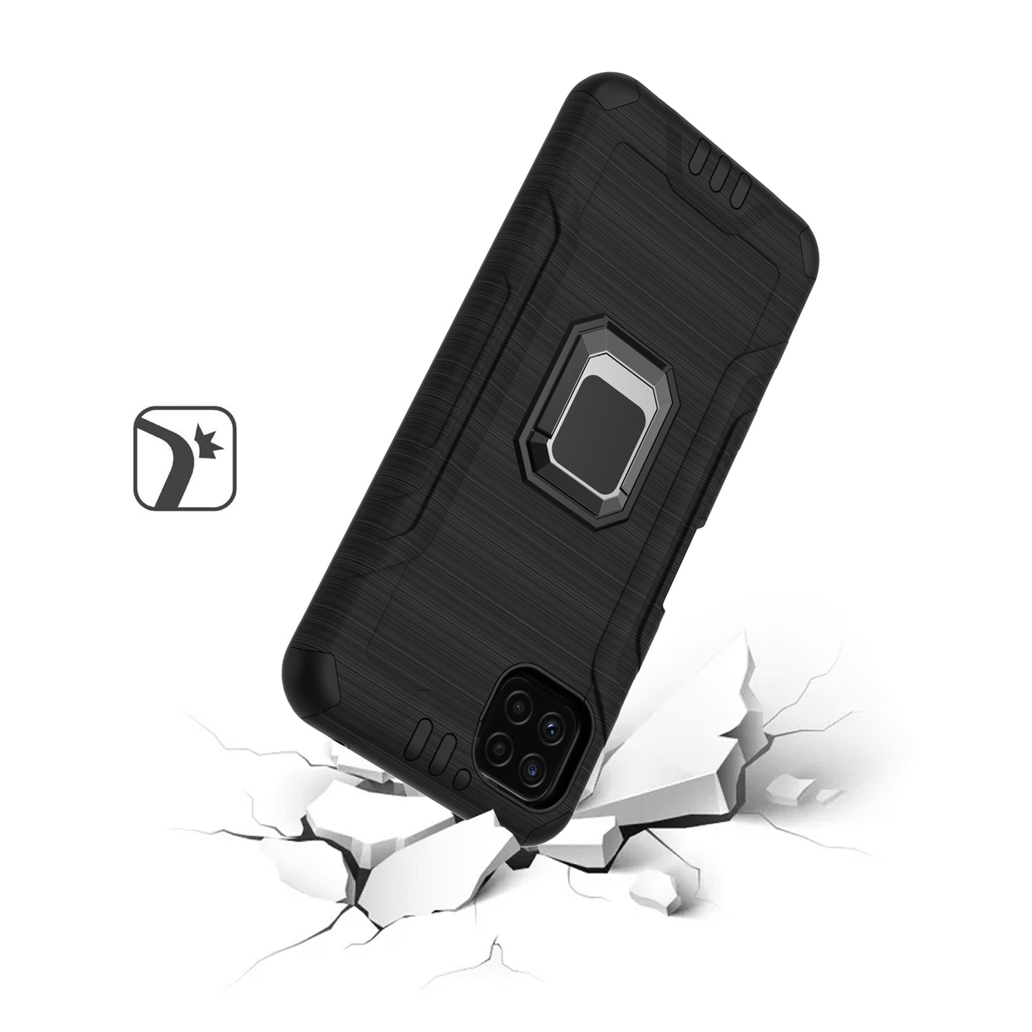 For Boost Mobile Celero 5G Hybrid Ring Holder Kickstand Shockproof Magnetic Design Rugged Bumper Armor Drop Protective  Phone Case Cover