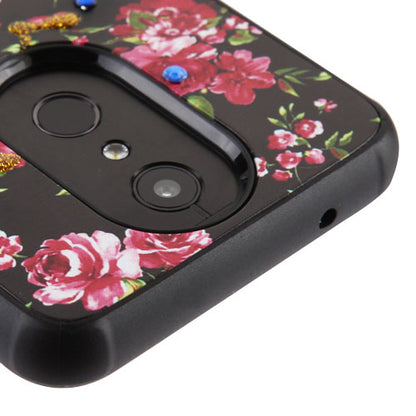 For Samsung Galaxy J3 V /J3 3rd Gen /Galaxy Express Prime 3 Stylish Design Hybrid Rubber TPU Hard PC Shockproof Armor Slim Romantic Love Flowers Phone Case Cover