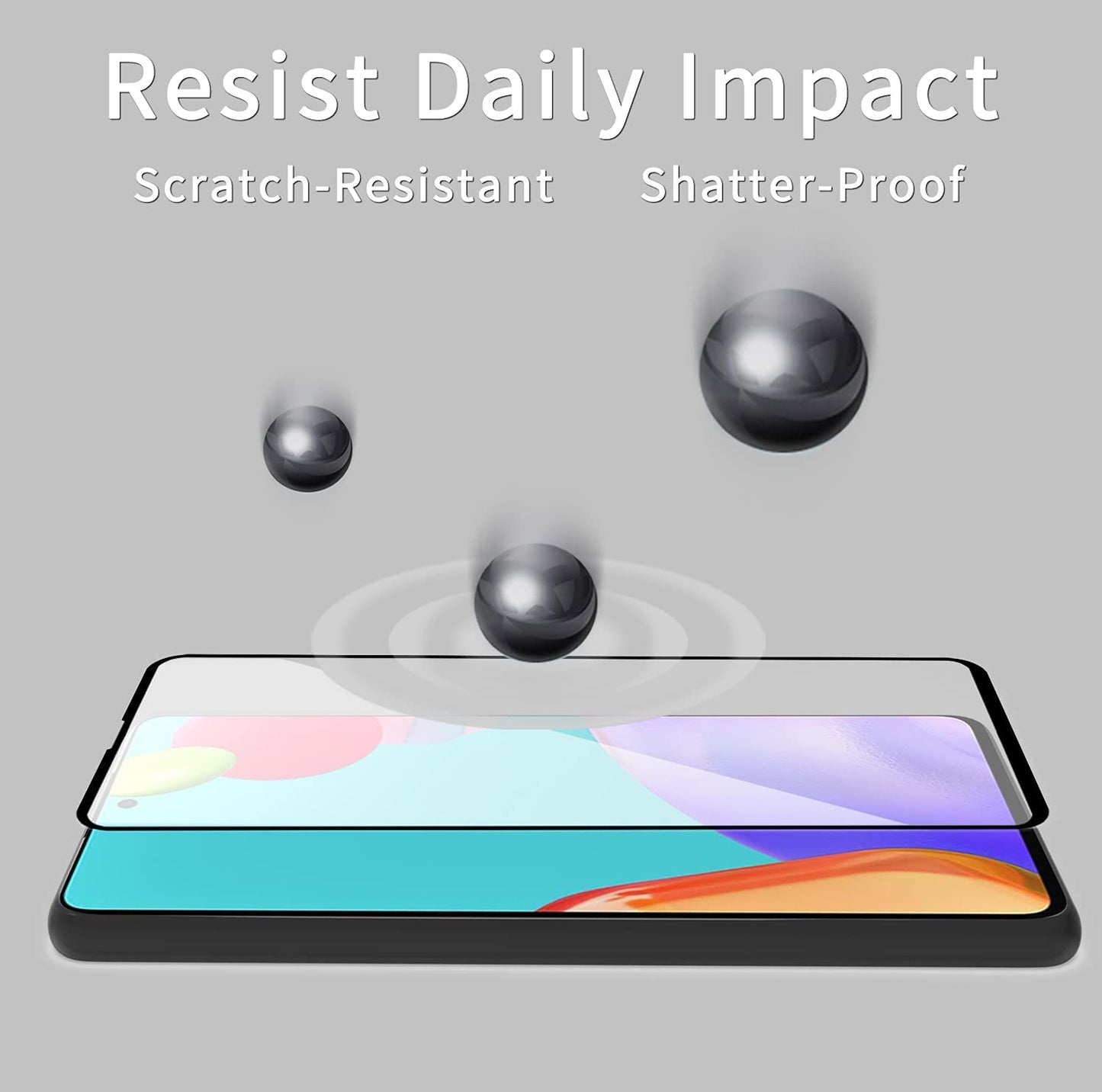 For Alcatel 1V 2021 6002 Tempered Glass Screen Protector Full Cover Anti-Scratch Edge to Edge Black Rim Coverage 2.5D Clear Black Screen Protector