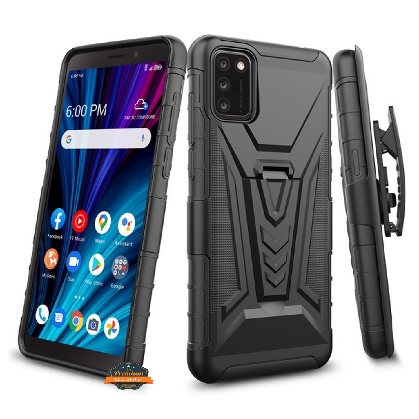 For Samsung Galaxy A13 5G /A13 4G Hybrid Armor Kickstand with Swivel Belt Clip Holster Heavy Duty 3in1 Defender Shockproof  Phone Case Cover