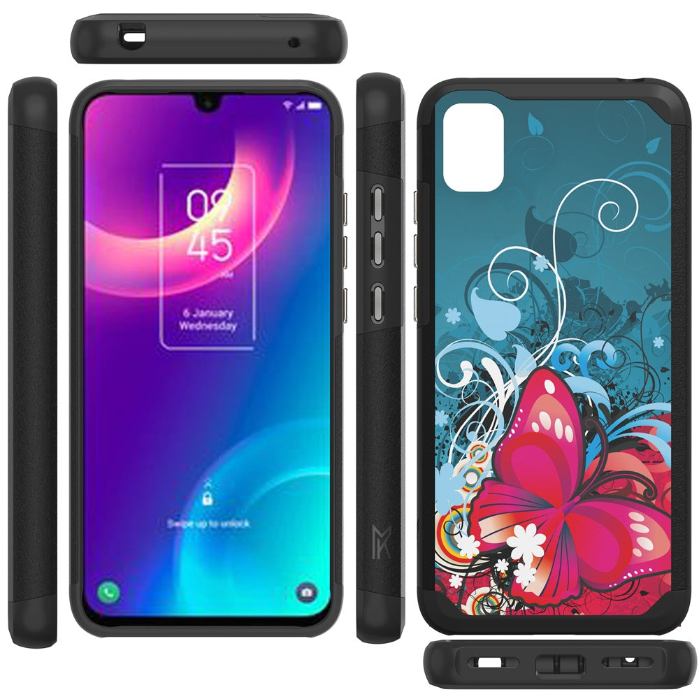 For TCL 30z Ultra Slim Corner Protection Shock Absorption Hybrid Dual Layer Hard TPU Rubber Frame Armor Defender  Phone Case Cover