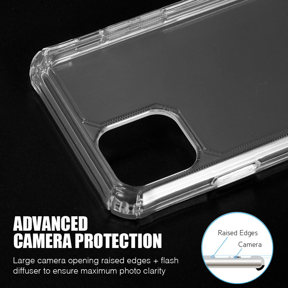 For Apple iPhone 14 Plus (6.7") Air Armor Designed Transparent Hybrid Shockproof Corners TPU + Hard Polycarbonate Frame Clear Phone Case Cover
