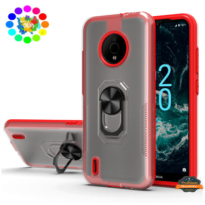 For Samsung Galaxy Z Fold 4 Clear Transparent Armor Defender Shockproof Hybrid with Ring Holder Kickstand  Phone Case Cover
