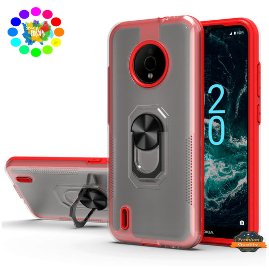 For Samsung Galaxy Z Fold 4 Clear Transparent Armor Defender Shockproof Hybrid with Ring Holder Kickstand  Phone Case Cover