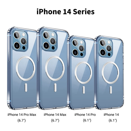 For Apple iPhone 14 /Pro Max Crystal Clear Hybrid Impact Protection Case with Magsafe Compatibility  Phone Case Cover
