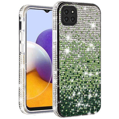 For Samsung Galaxy A22 5G Glitter Bling Ultra Thin TPU Sparkle Diamond Rhinestone Shiny Full Cover Crystal Stones Back  Phone Case Cover