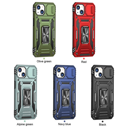 For Apple iPhone 14 /Plus Pro Max Hybrid Slide Camera Protection & 360° Rotateable Ring Stand, Heavy Duty  Phone Case Cover