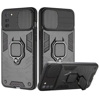 For Samsung Galaxy A32 5G Kickstand Hybrid with Slide Camera Protector, Built-in 360° Rotate Ring Stand Magnetic PC & TPU Bumper  Phone Case Cover