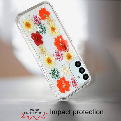For SSamsung Galaxy A53 5G Beautiful Sparkle Glitter Floral Epoxy Design Shockproof Hybrid Fashion Bling Rubber TPU  Phone Case Cover